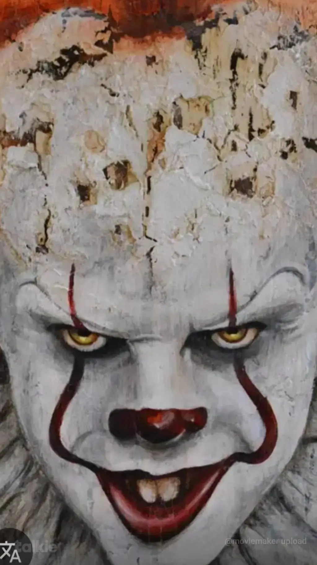 ai character: pennywise  background