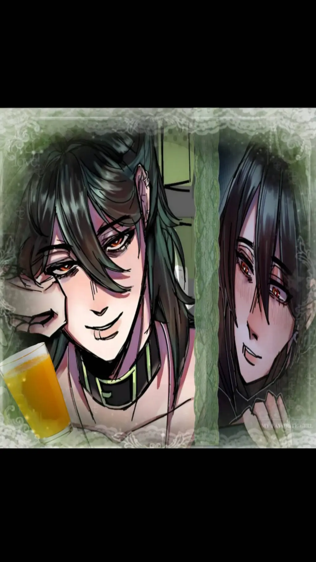 ai character: Sol Brugmansia💚🐴 background