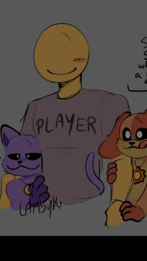 ai character: Dogday and Catnap background