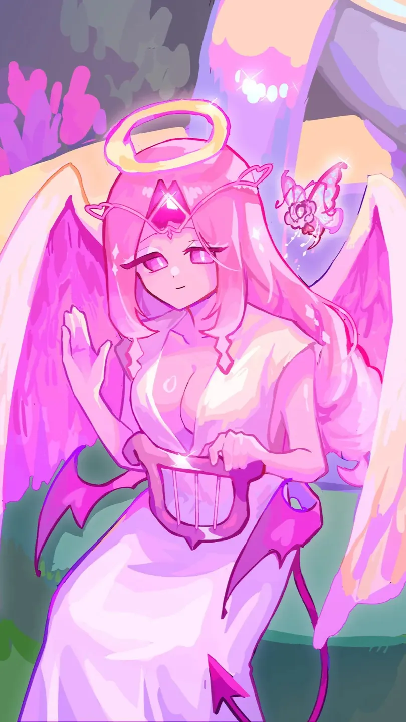 ai character: |~💖𝓔𝓢𝓒🌸~| background