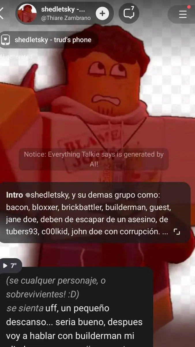ai character: shedletsky  background