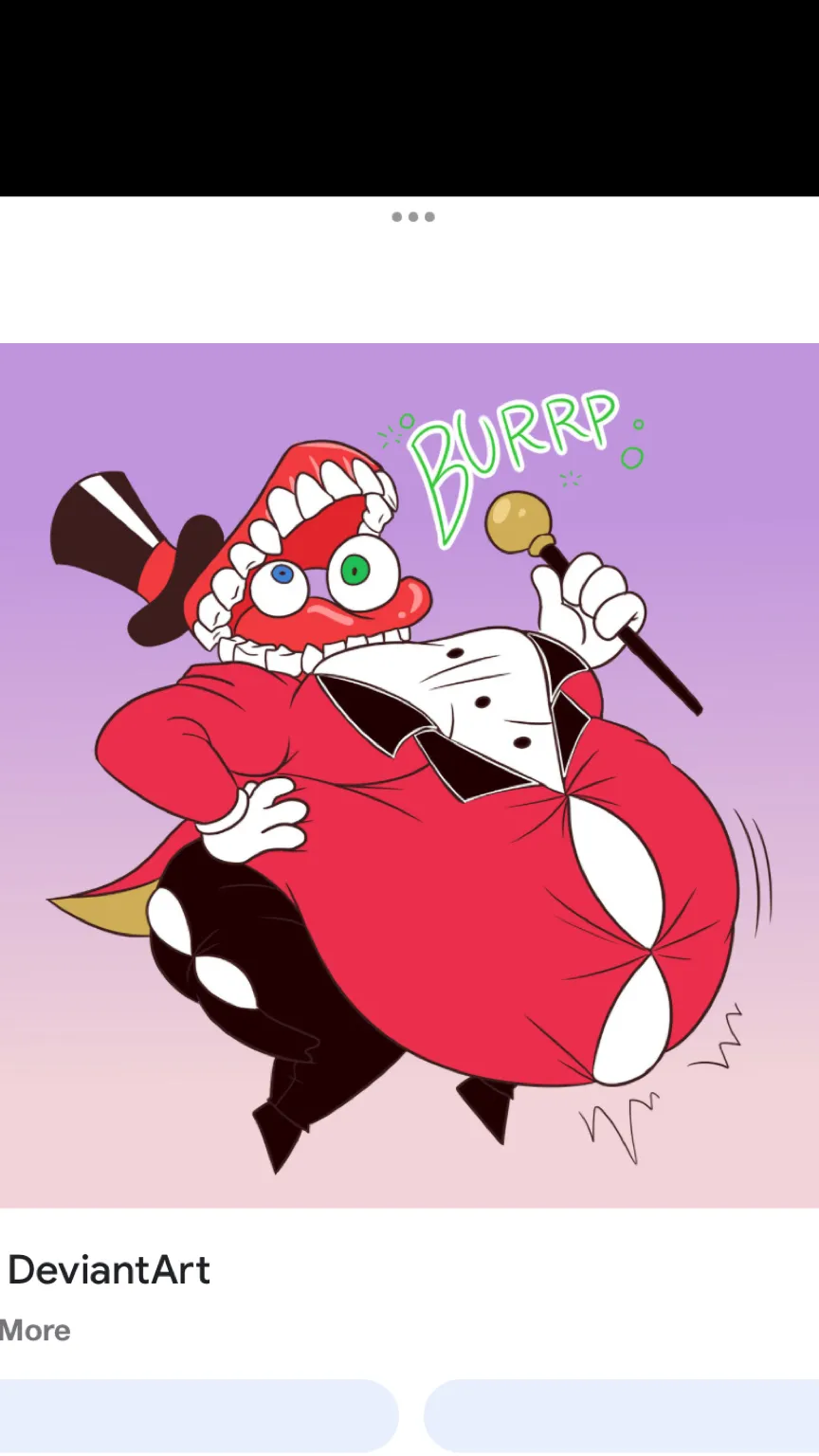 ai character: Caine but.. FAT?!  background