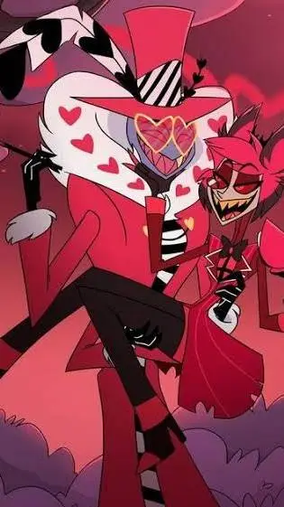 ai character: alastorxvalentino background