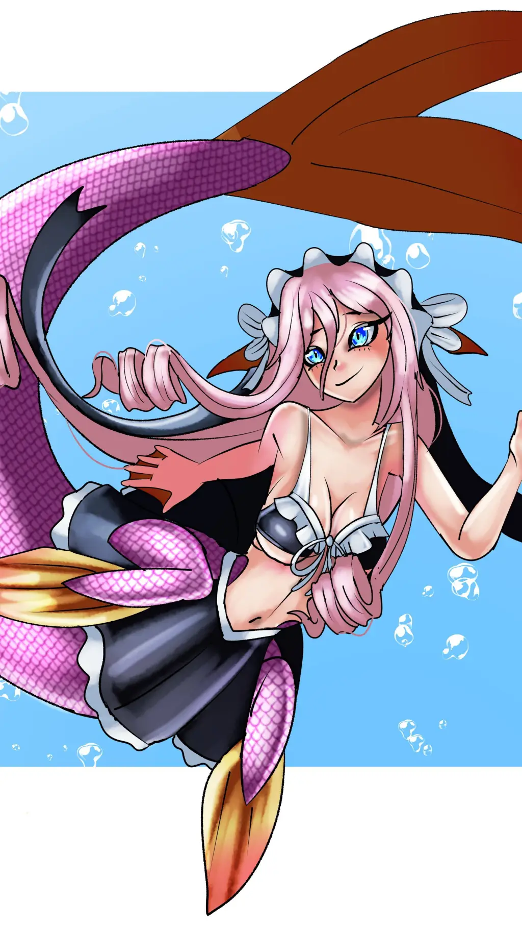 ai character: mermaid school background