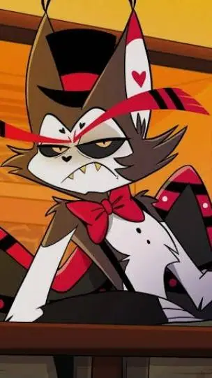 ai character: husk hazbin hotel background