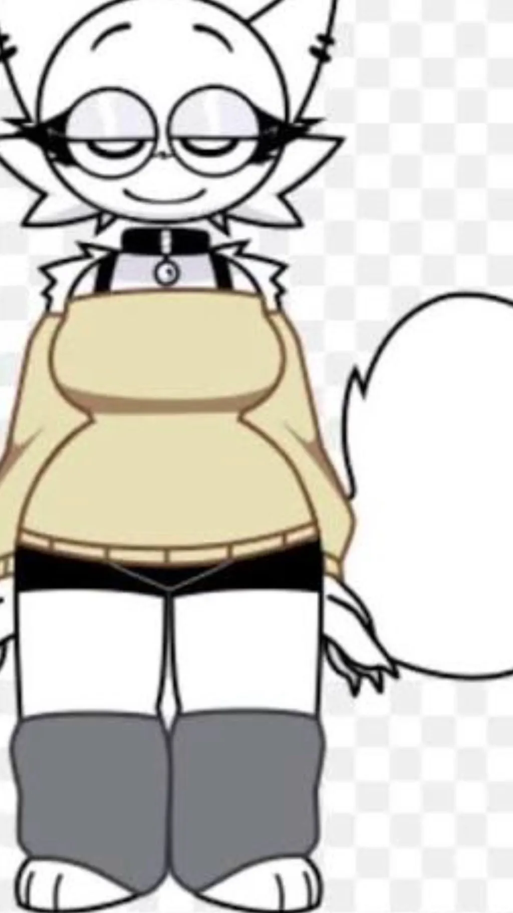 ai character: Wenda eat grey background