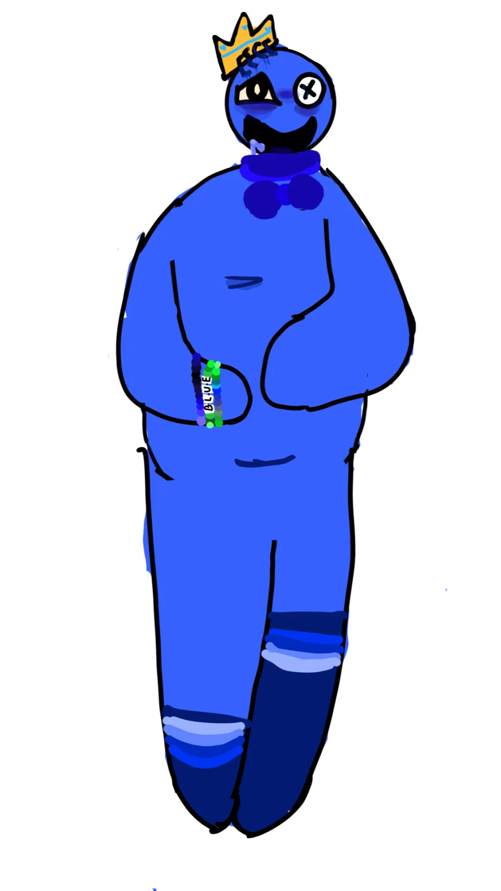 ai character: Blue  background