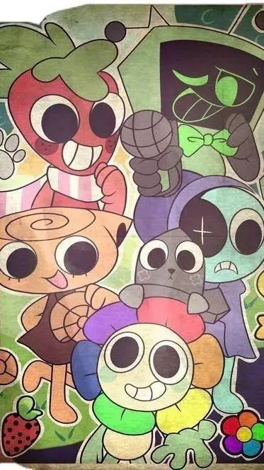 ai character: Dandys world background