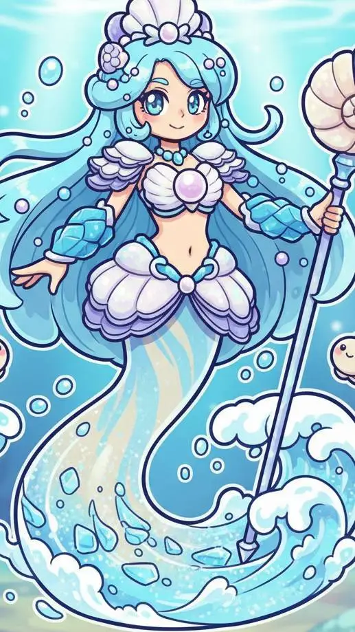 ai character: 🐚•Awakened Ocean•🐚 background