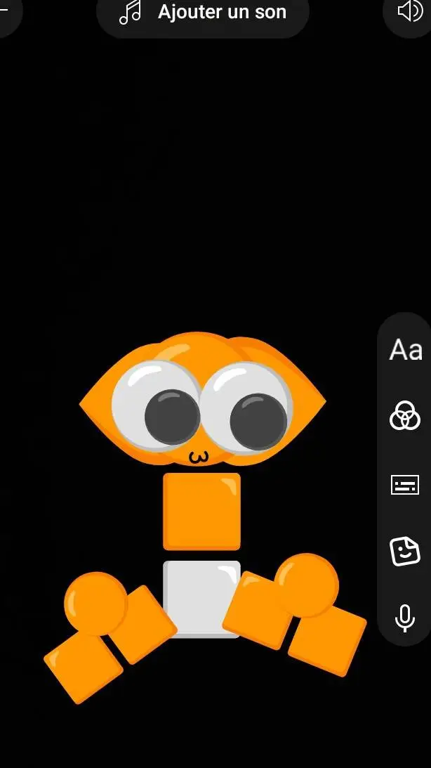 ai character: emoji cat baby 🟠 background