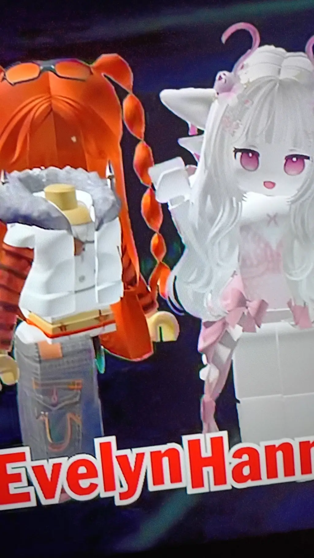 ai character: Evelyn X Hannah  background
