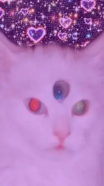ai character: Weirdcore Kitty <3 background
