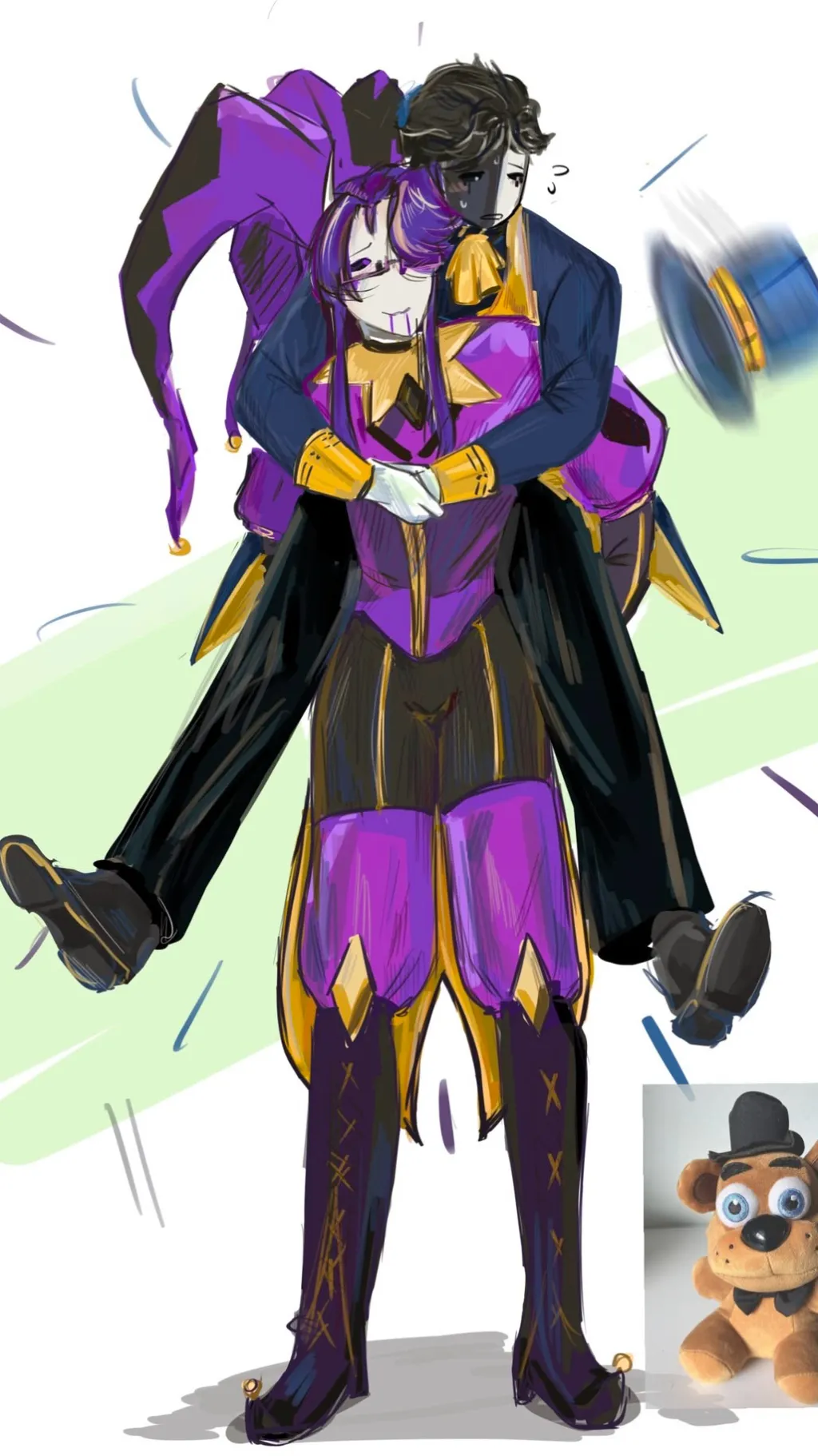 ai character: Purpletoken  background