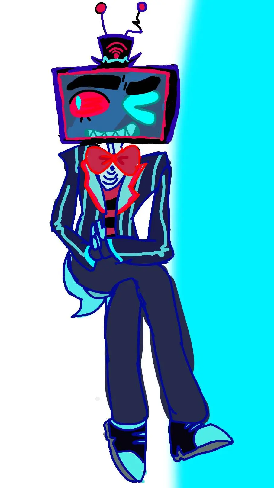 ai character: Vox hasbin hotel background