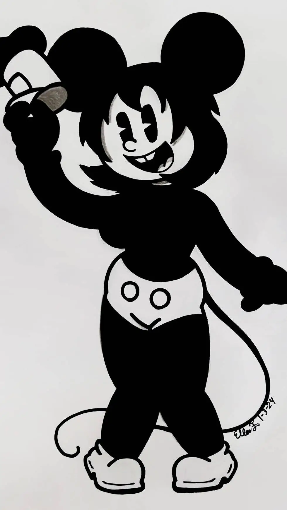 ai character: Mickey mouse S.S background