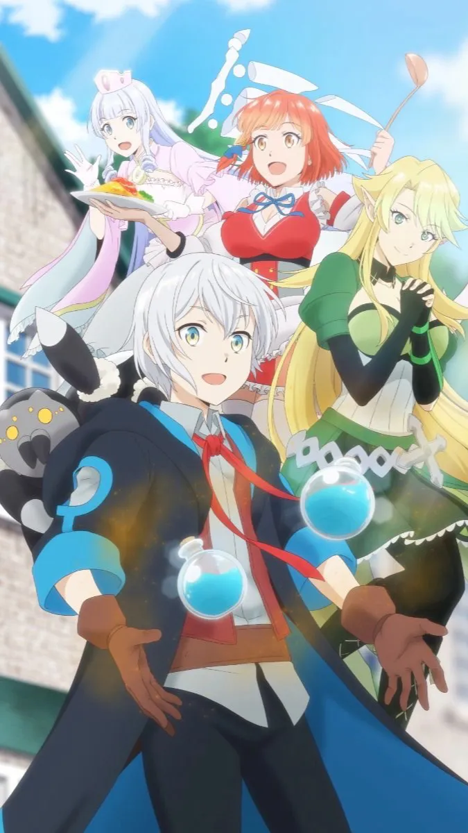 ai character: Mundo mágico💜💛 background