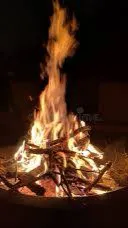 ai character: Dw fireplace background