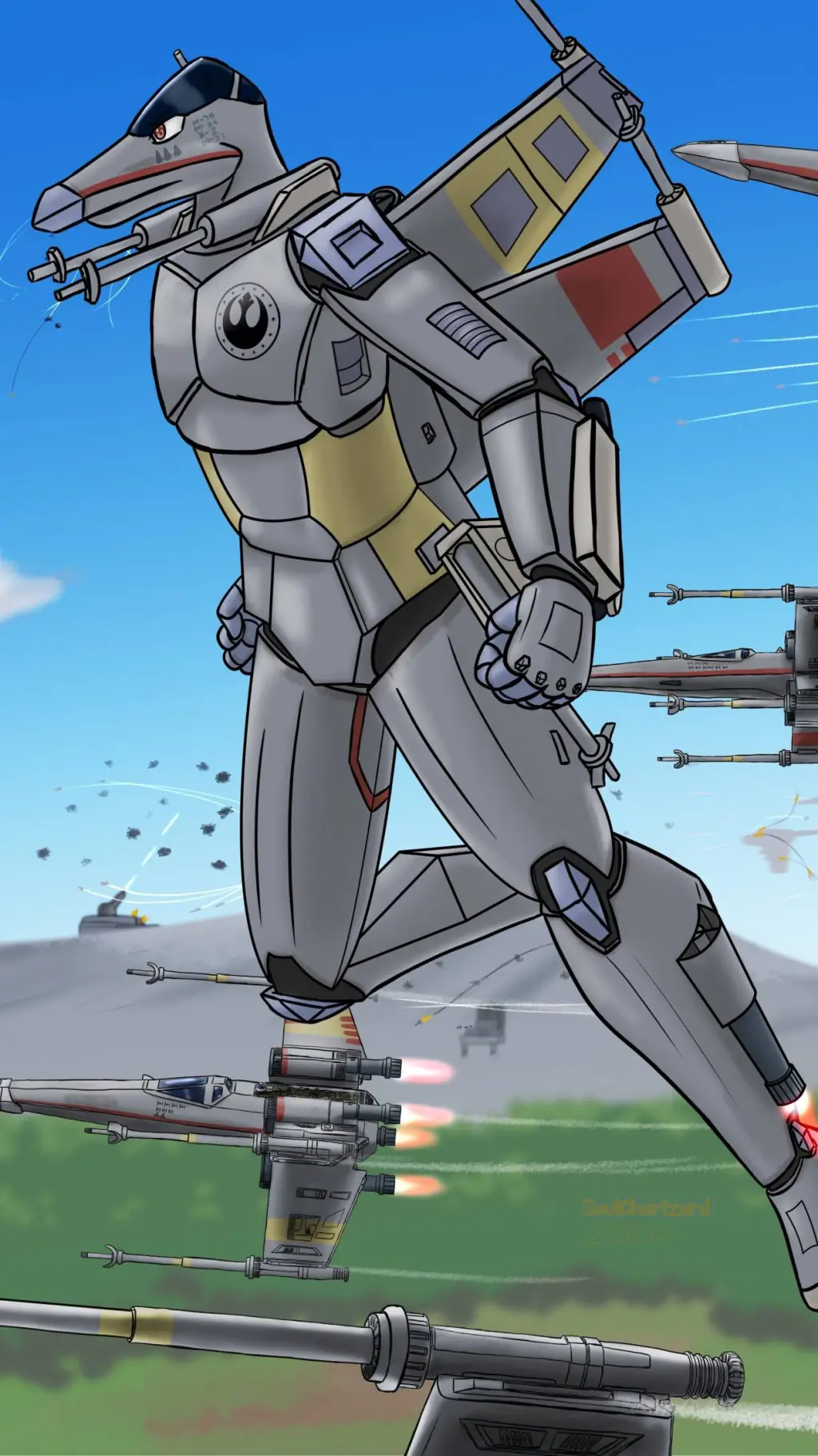 ai character: x-wing (aeromorph) background