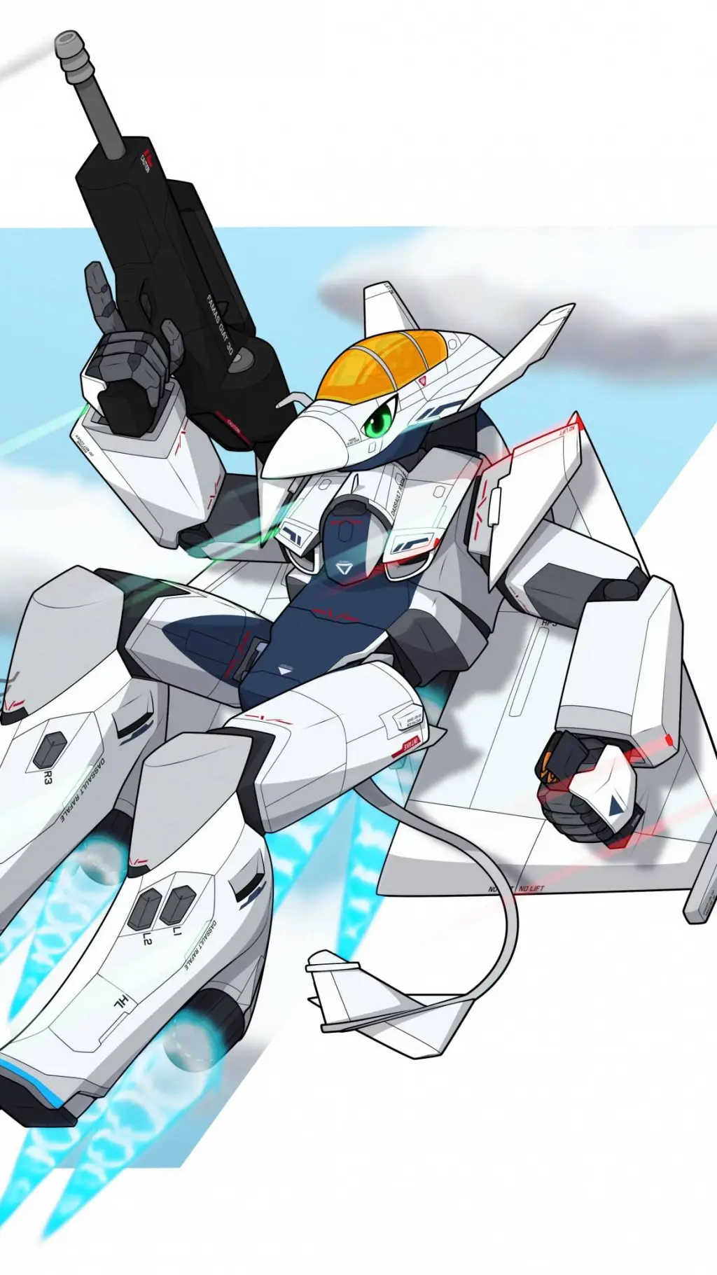 ai character: Dassault Rafale  background