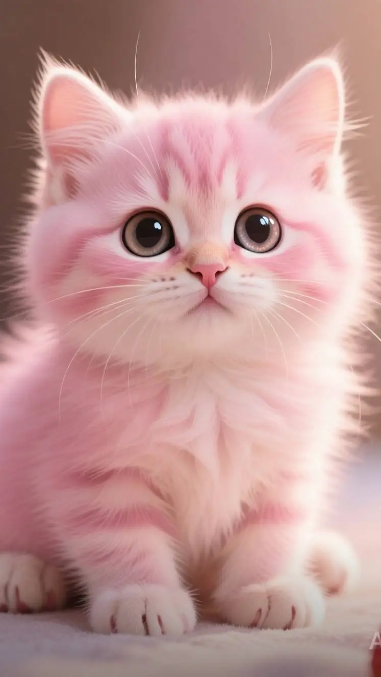 ai character: strawberry kitten background