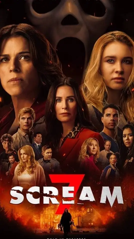 ai character: SCREAM 7 background