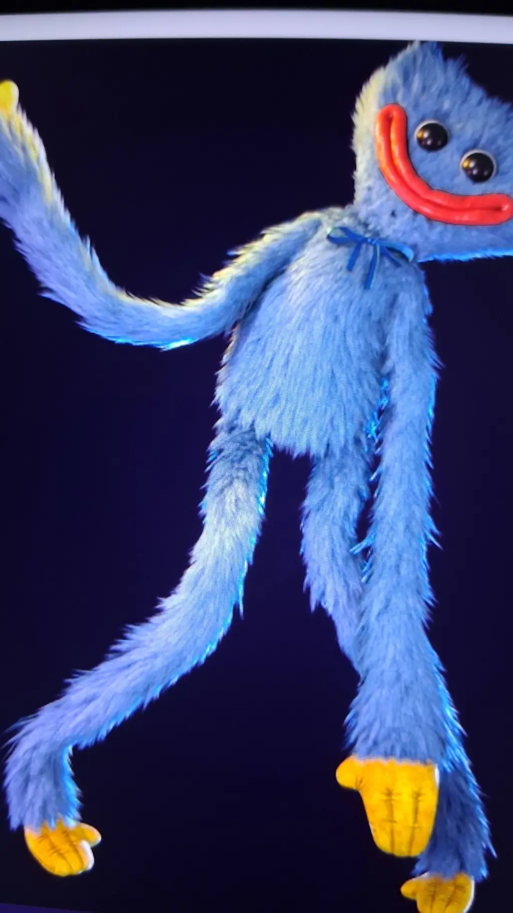 ai character: huggy wuggy  background