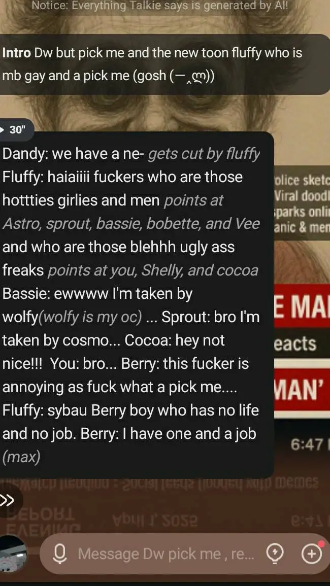 ai character: mm background