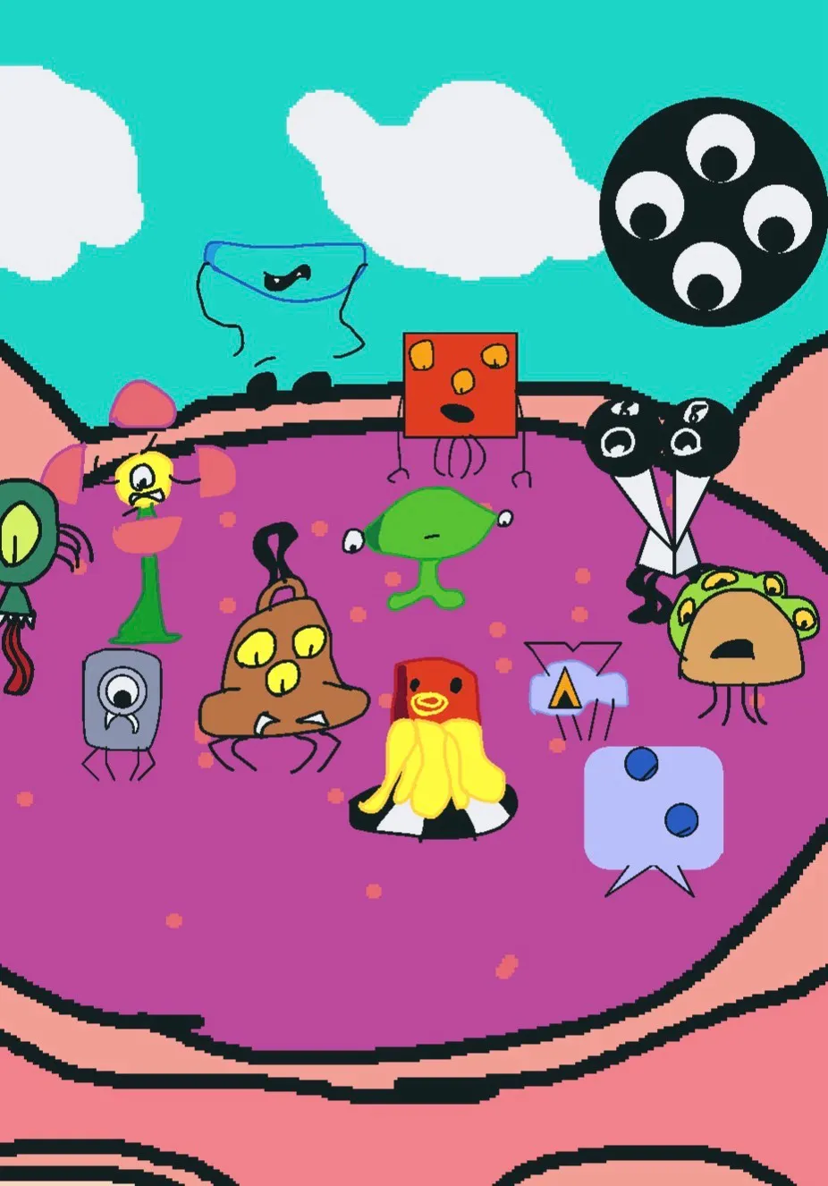 chat with ai character: Bfdi island 