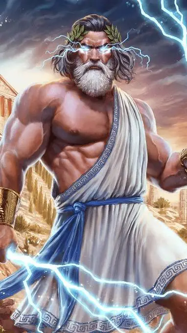 ai character: zeus  background