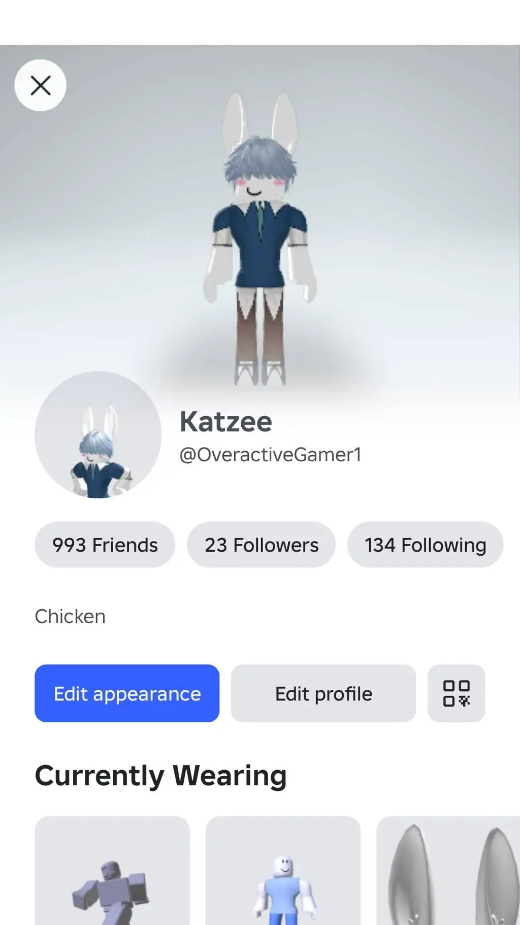 ai character: Info about me background