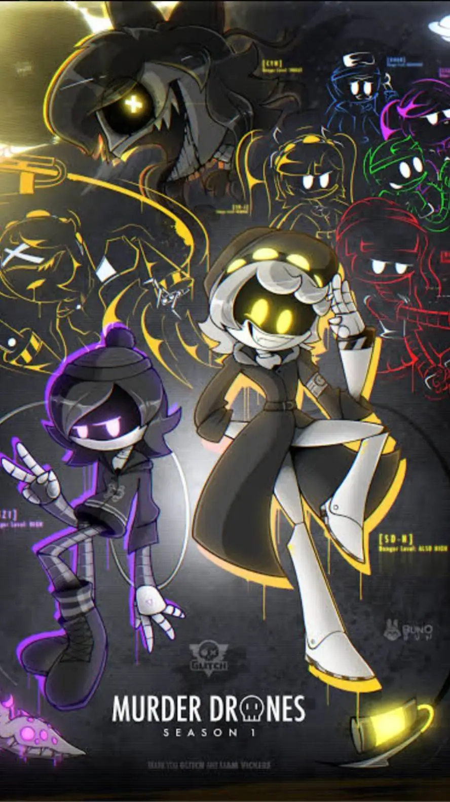 ai character: murder drones  background
