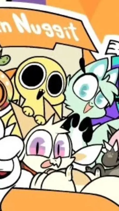 ai character: Chikn nuggit  background