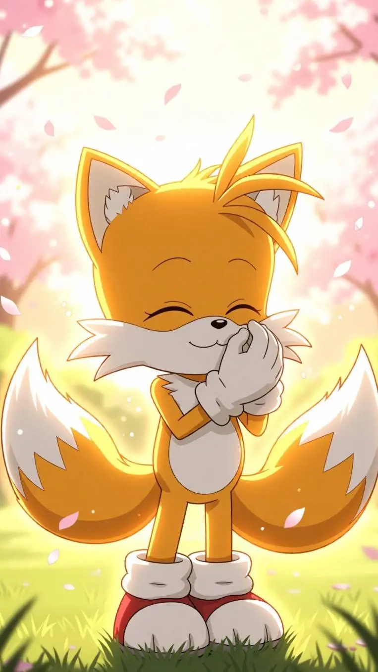 ai character: cute tails  background
