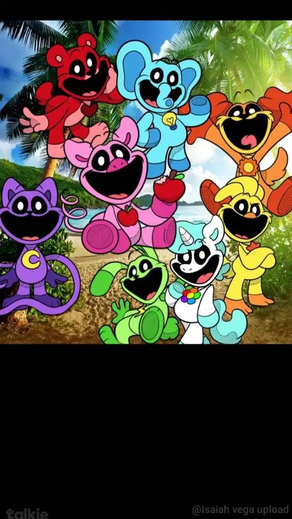 ai character: smiling critters  background