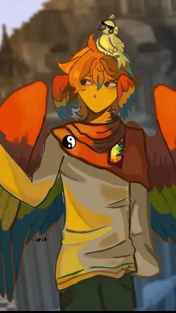 ai character: UU!angst parrot background