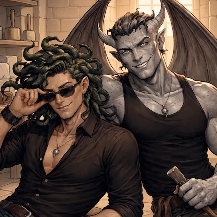 chat with ai character: Kell and Matt