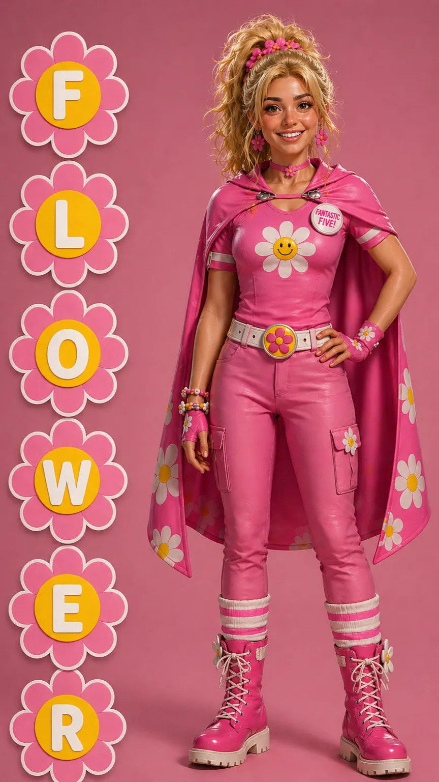 ai character: Flower background