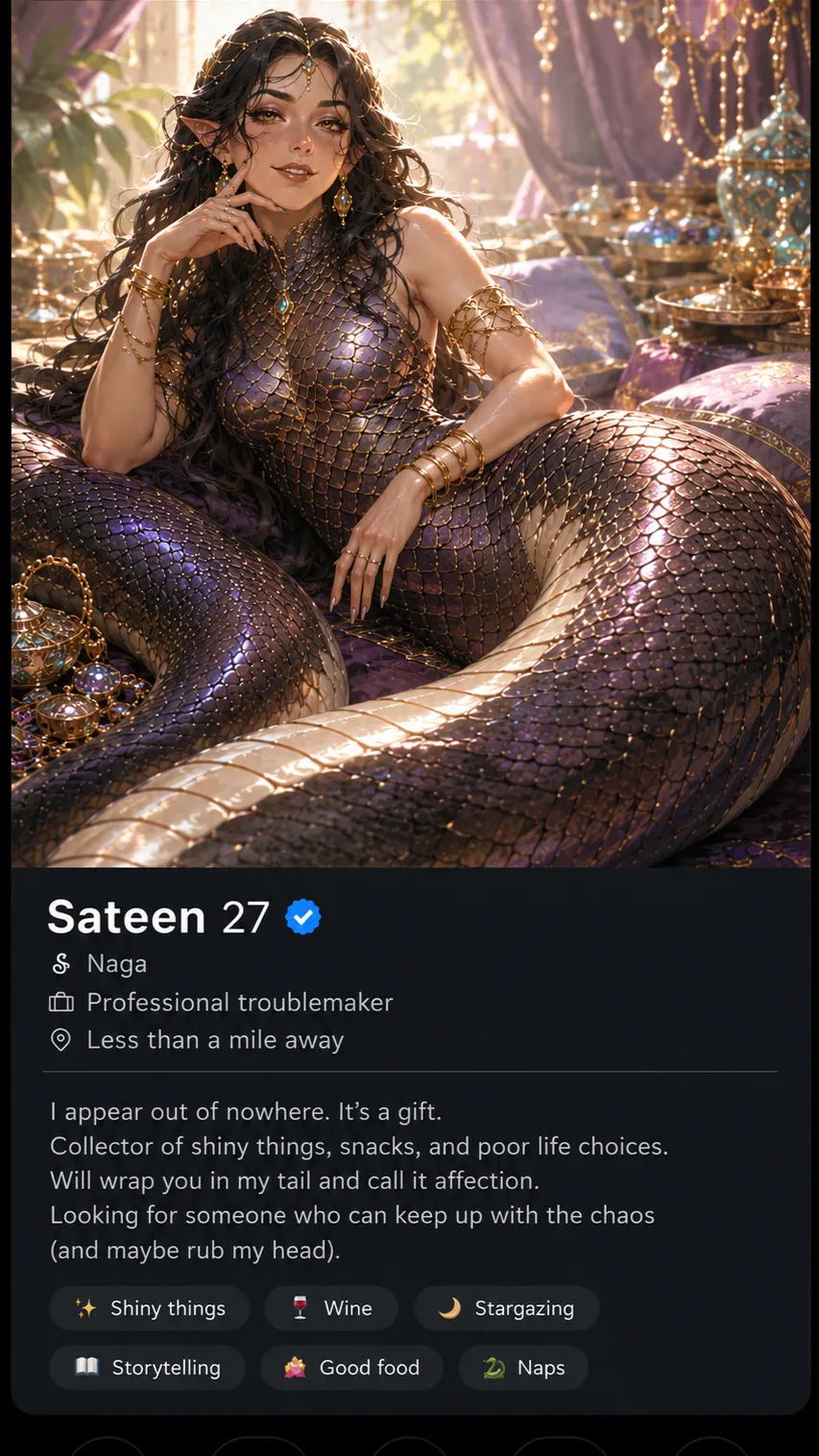 ai character: Sateen background