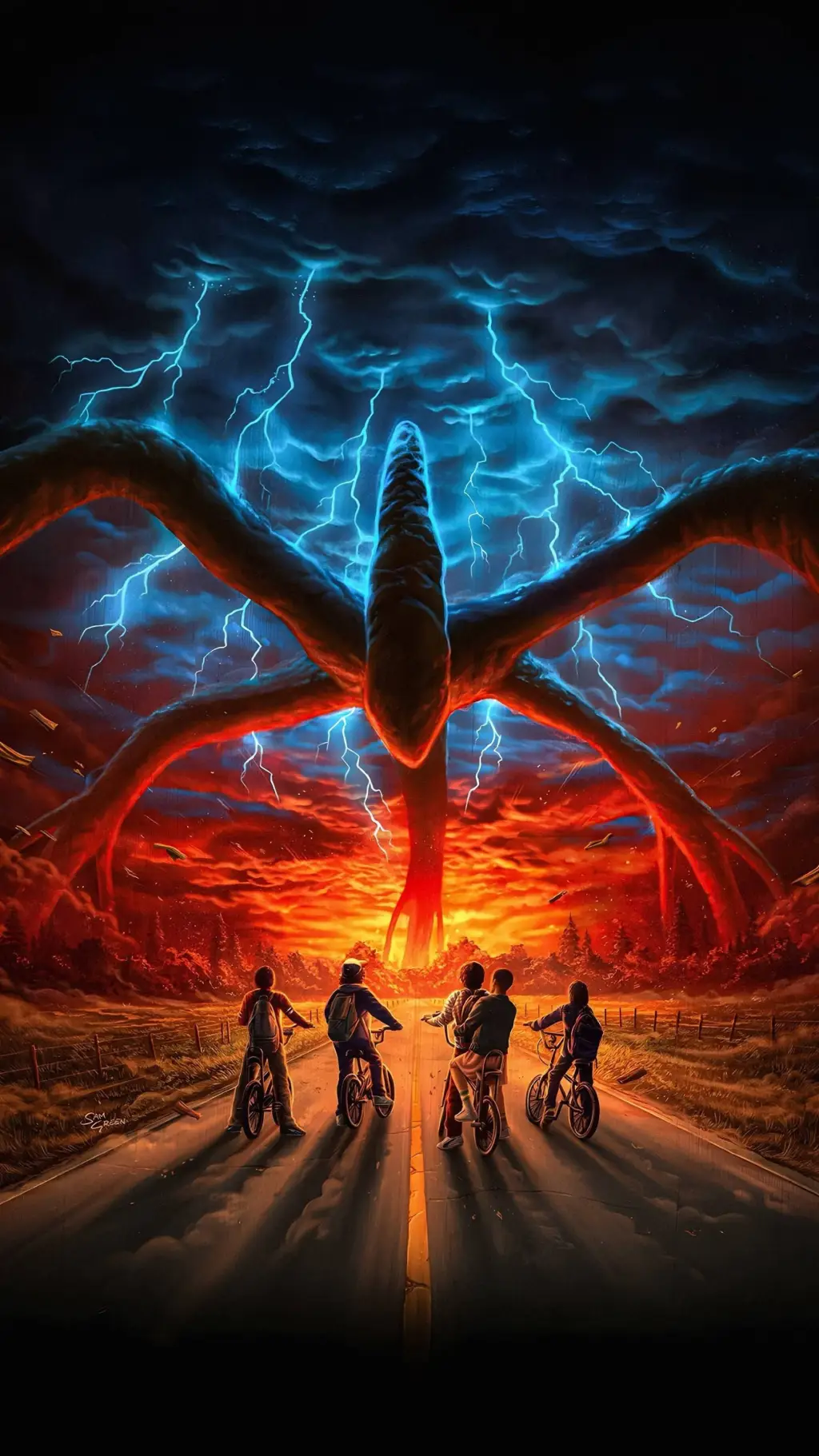 ai character: Stranger things background