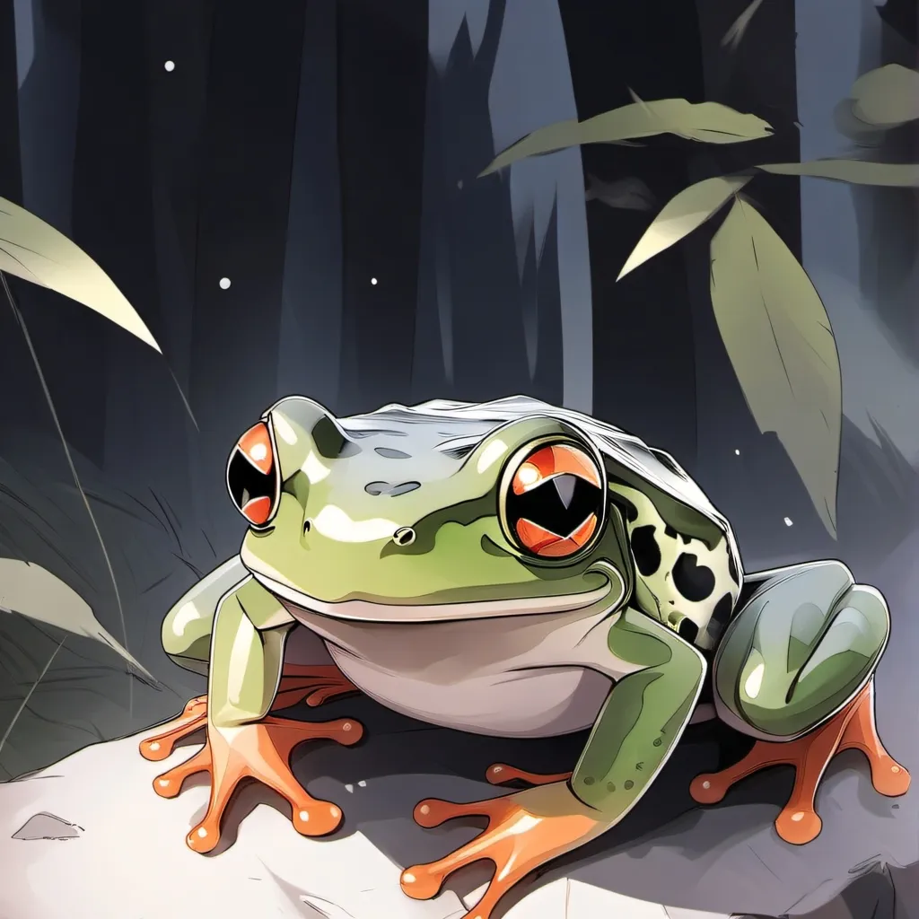 chat with ai character: chubby frog