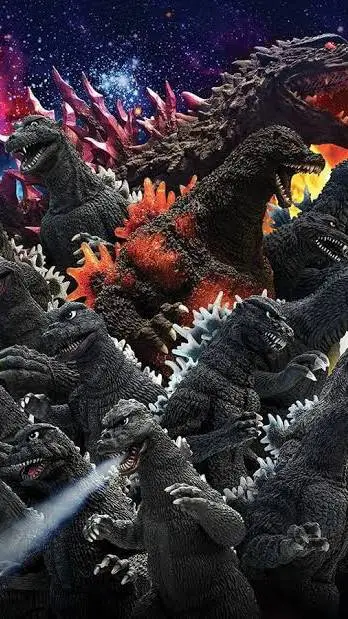 ai character: Godzilla todos  background