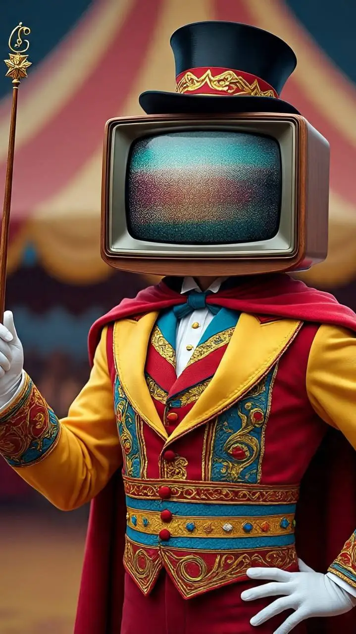 ai character: señor TV  background