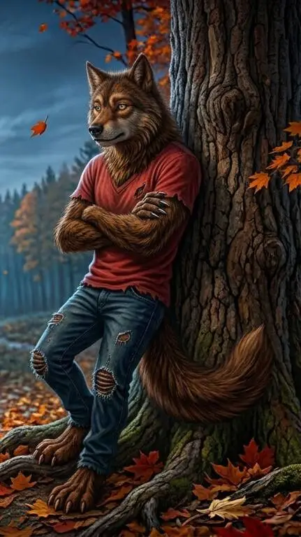 ai character: Werewolf Shaggy background