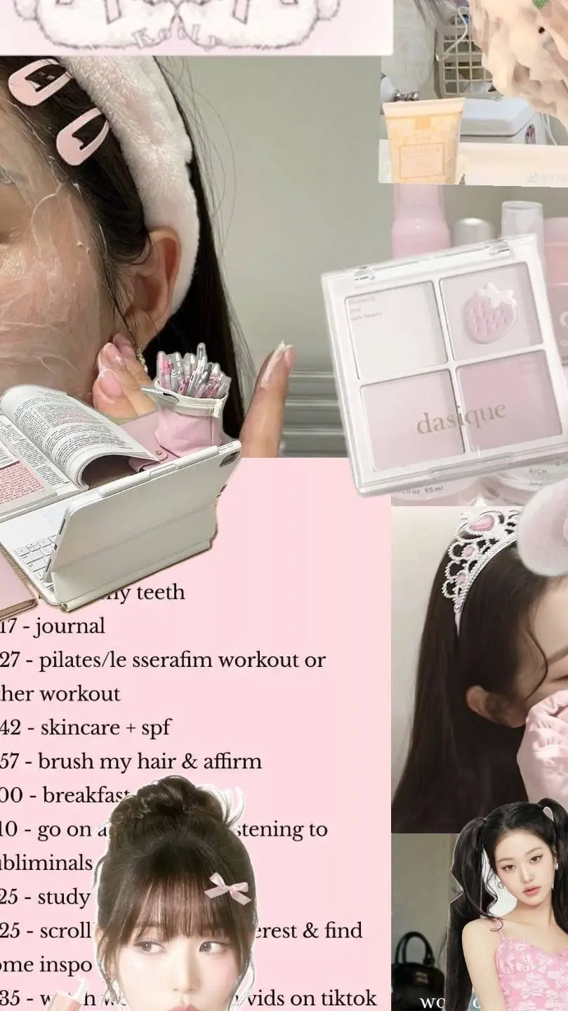 ai character: pink aesthetic 🍓🍒💕 background