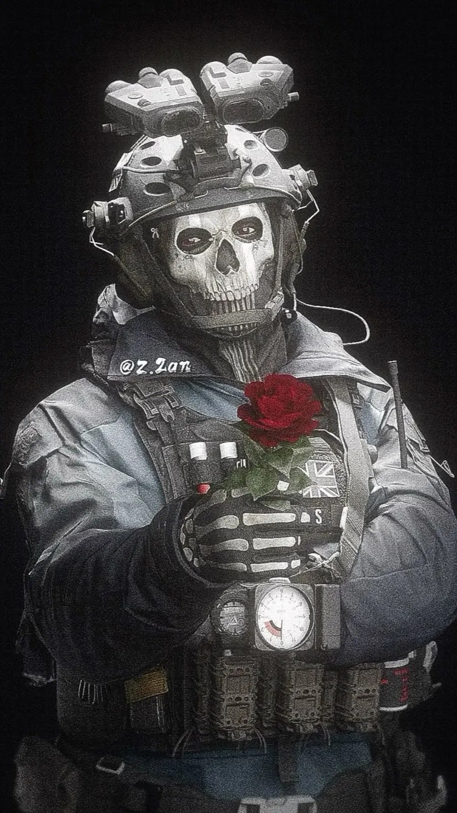 ai character: Salmon\ ghost background