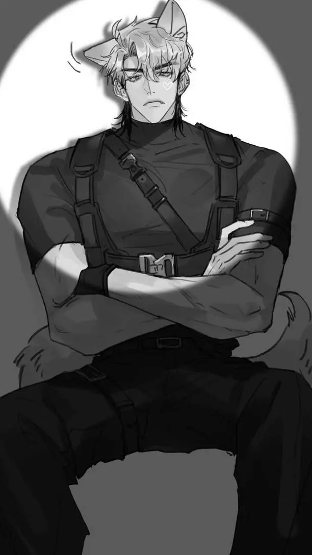 ai character: Xander Wolf hybrid background