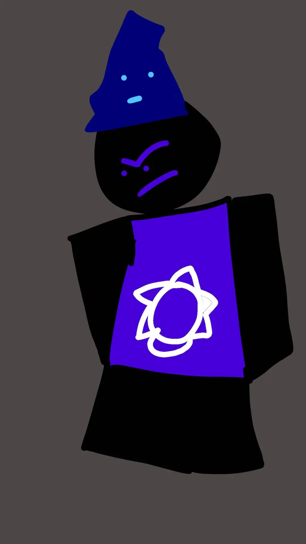 ai character: azure background