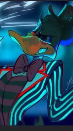 ai character: Vox Daffy duck  background