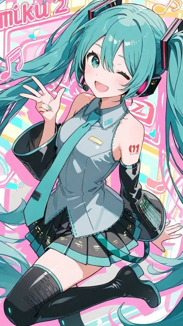 ai character: Hatsune Miku 💙 background