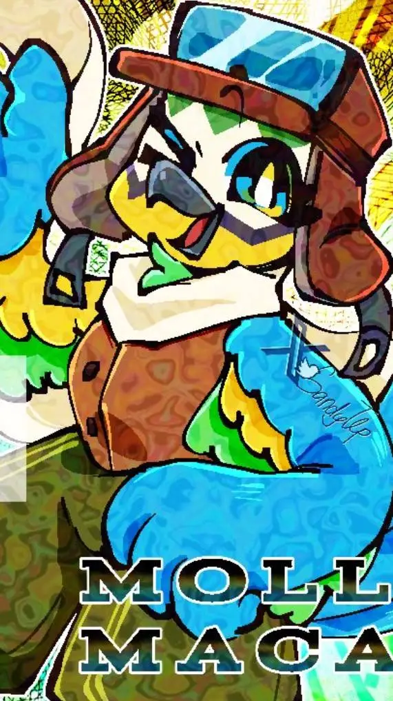 ai character: Mollie Macaw background